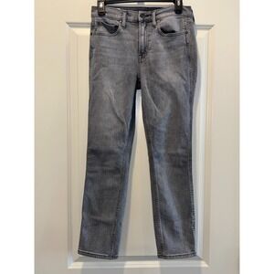 Gap Vintage Slim Jeans Womens 28/6 Gray Cotton Stretch Mid Rise Straight Leg